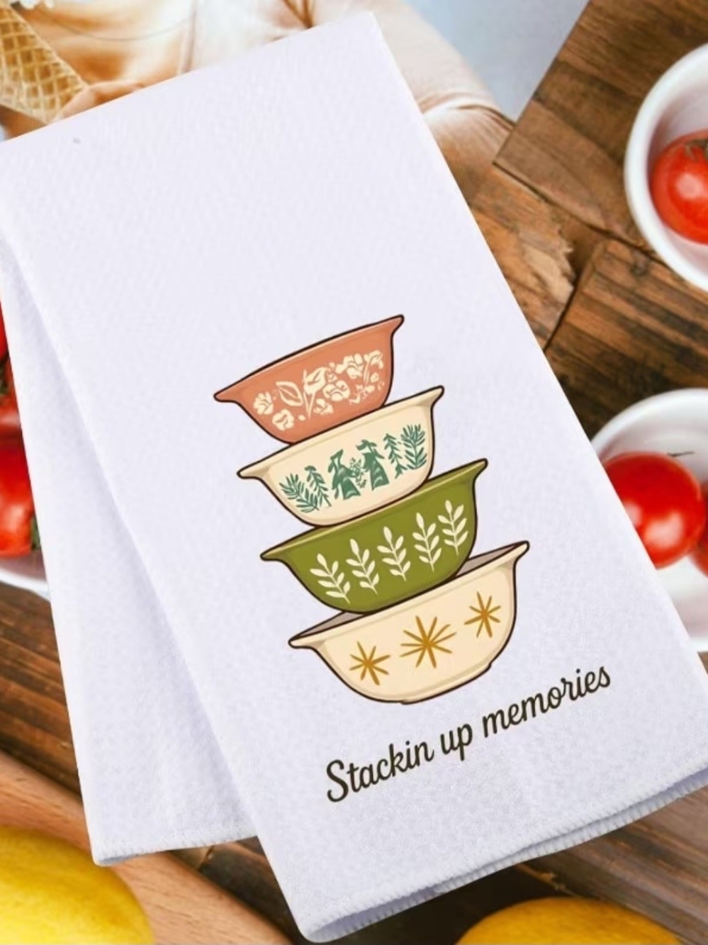 Stackin Up Memories Decorative Kitchen Towel - Multicolor